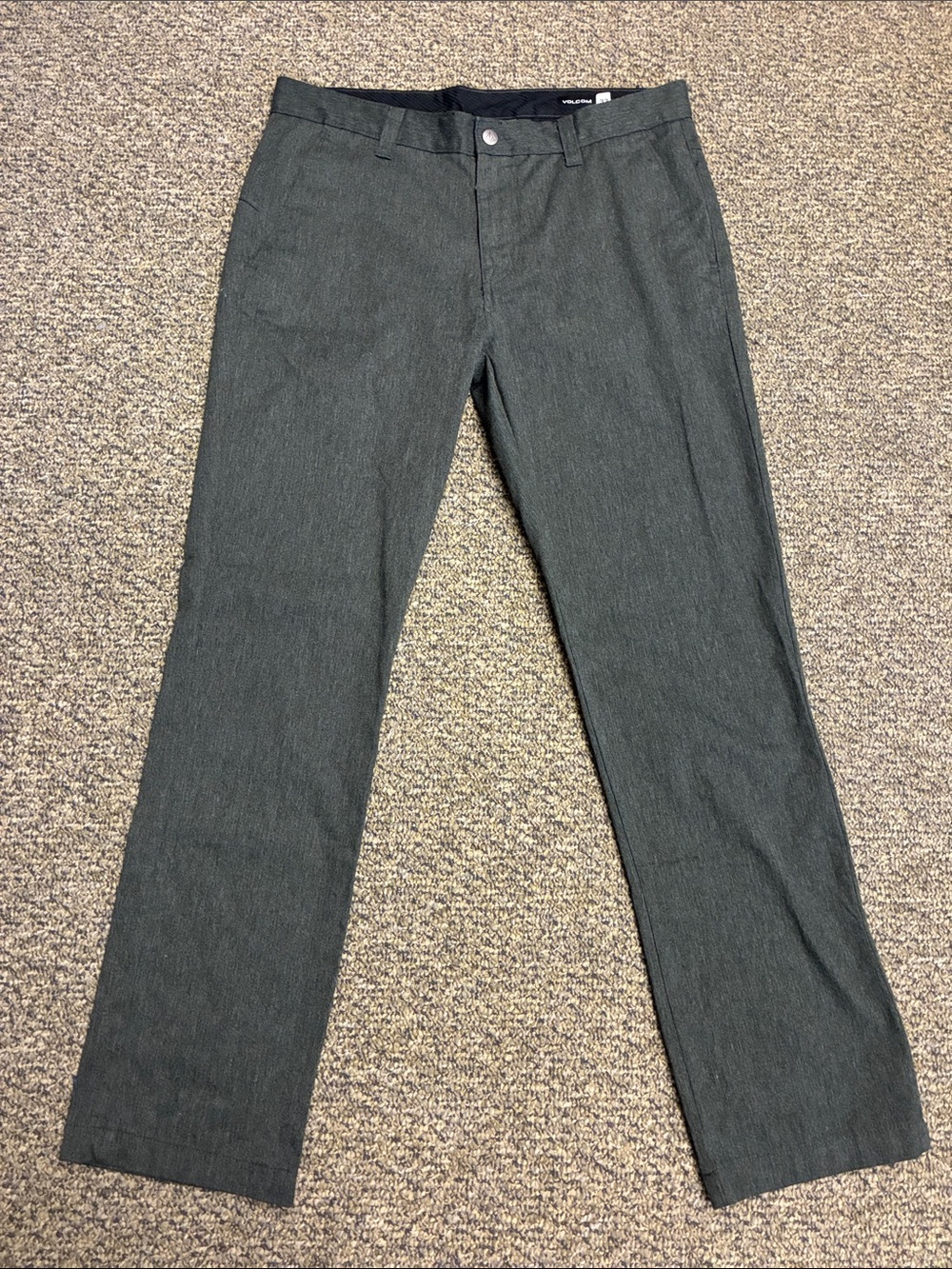 Volcom Men's Dark Gray Chino Pants 33x32